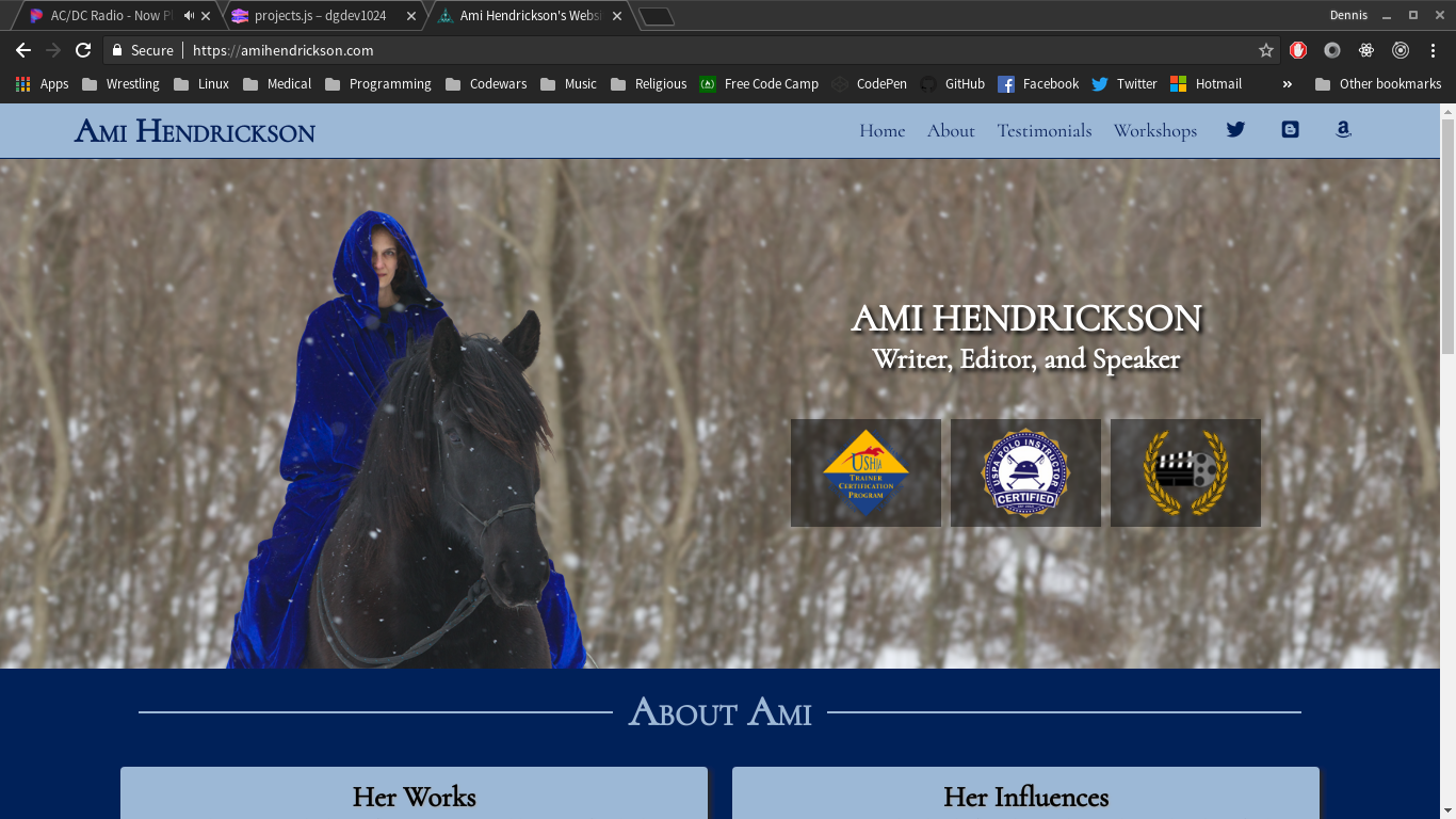 Ami Hendrickson's Website